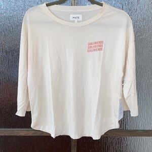 MATE the Label “Girlfriends” 3/4 Tee | Medium | Bone